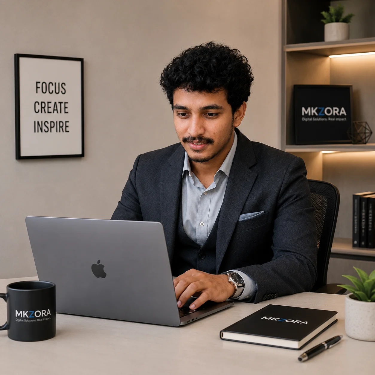 Founder working