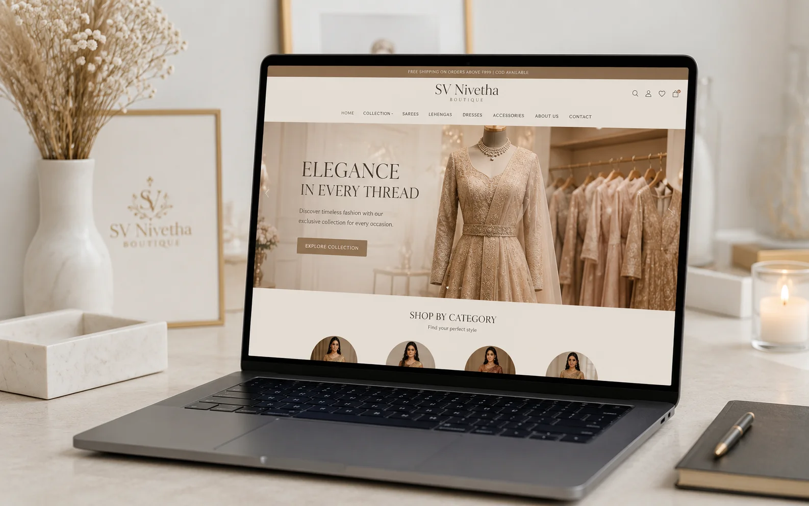 Boutique business website by MKZORA