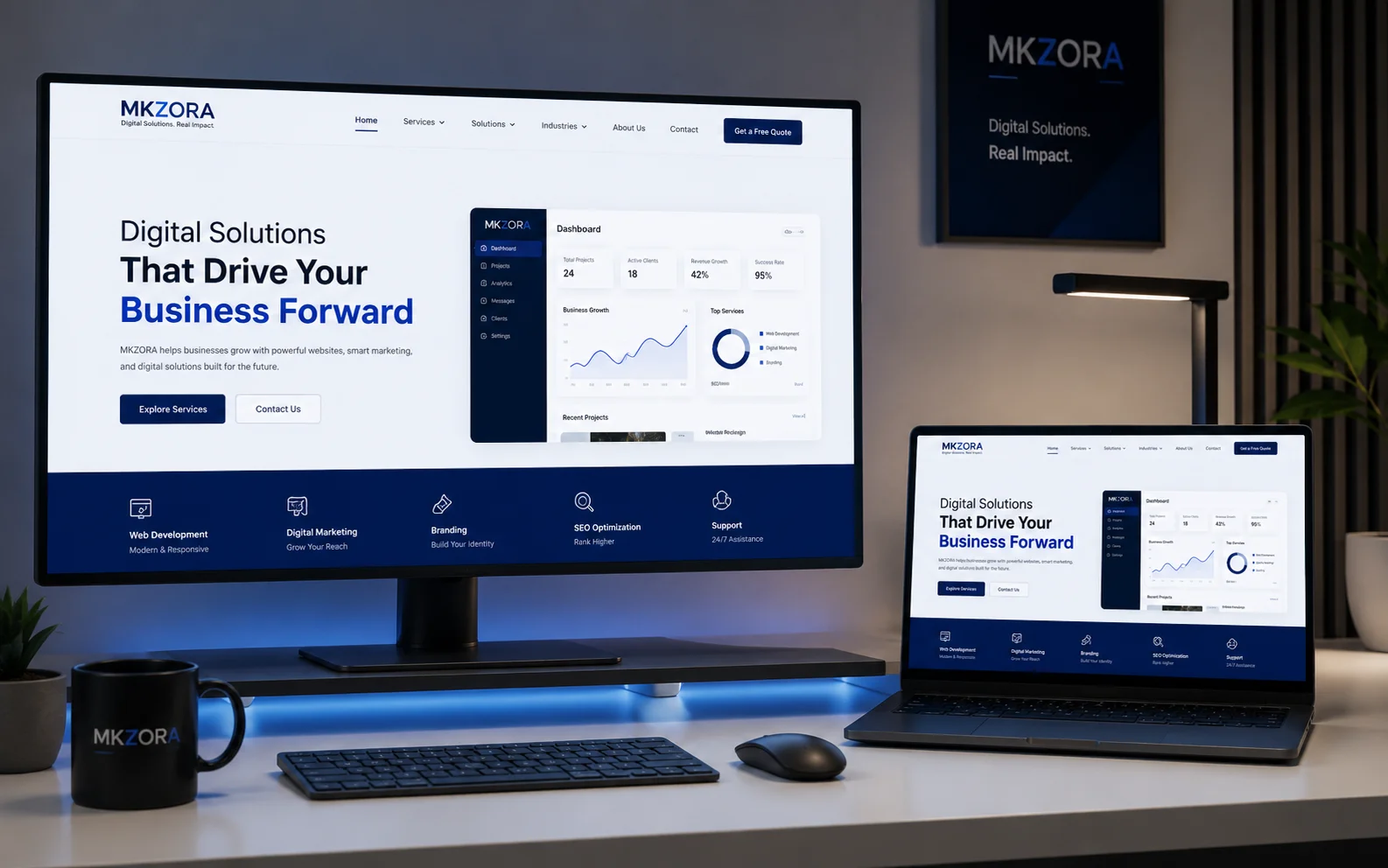 Corporate website by MKZORA